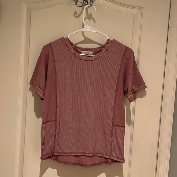 Ethereal short sleeve pin stripe top size XS - Picture 1 of 3